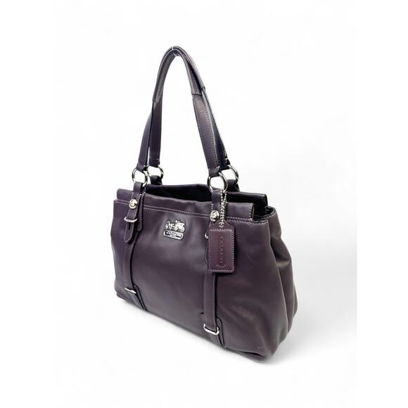 Coach Vintage Madison Mia Plum Purple Leather Tote Bag - Picture 11 of 15